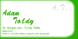adam toldy business card